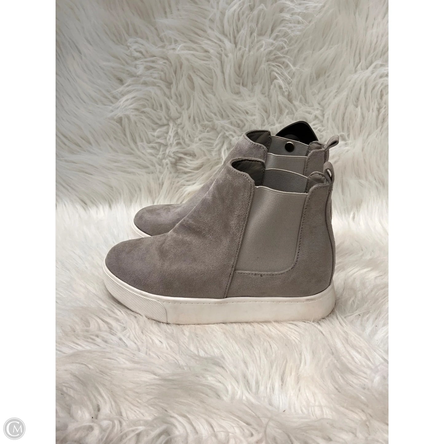 Boots Ankle Flats By Soda In Grey, Size: 6.5