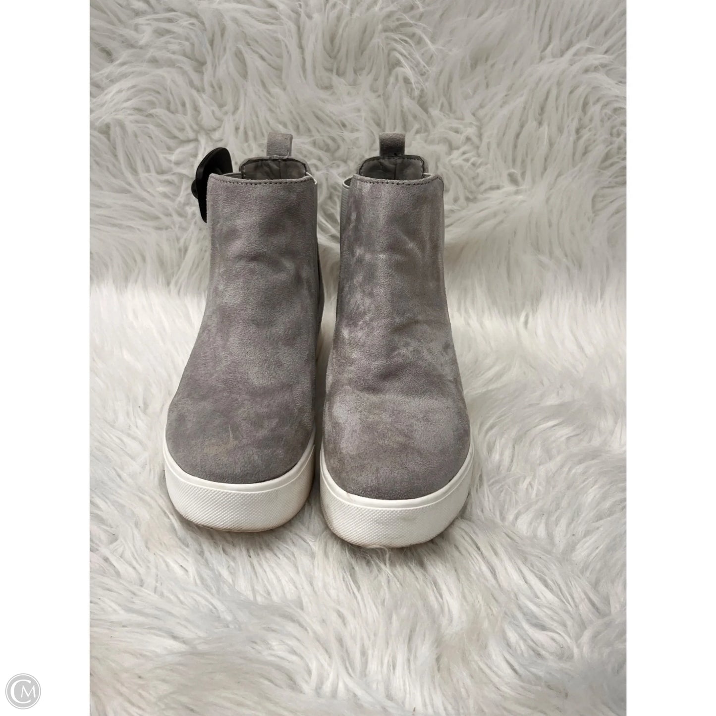Boots Ankle Flats By Soda In Grey, Size: 6.5