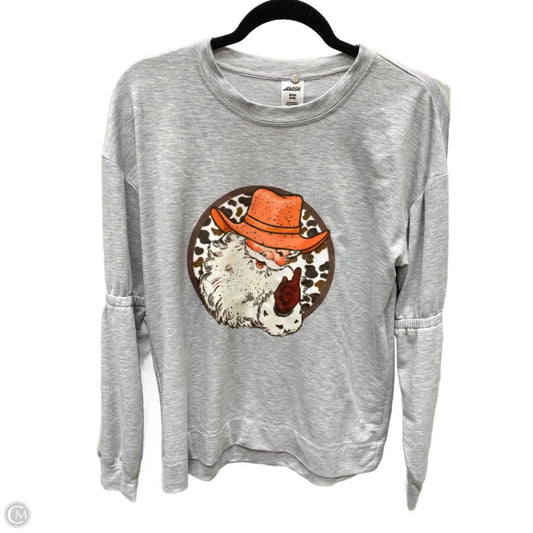 Sweatshirt Crewneck By Avia In Grey, Size: S
