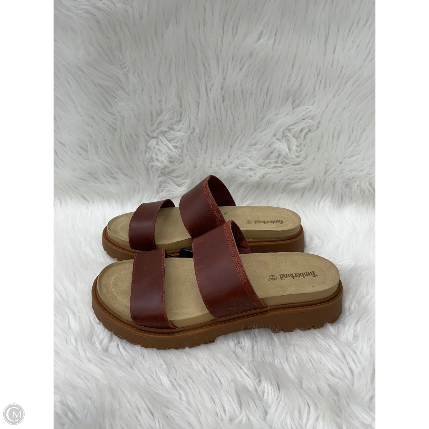 Sandals Flats By Timberland In Red & Tan, Size: 10