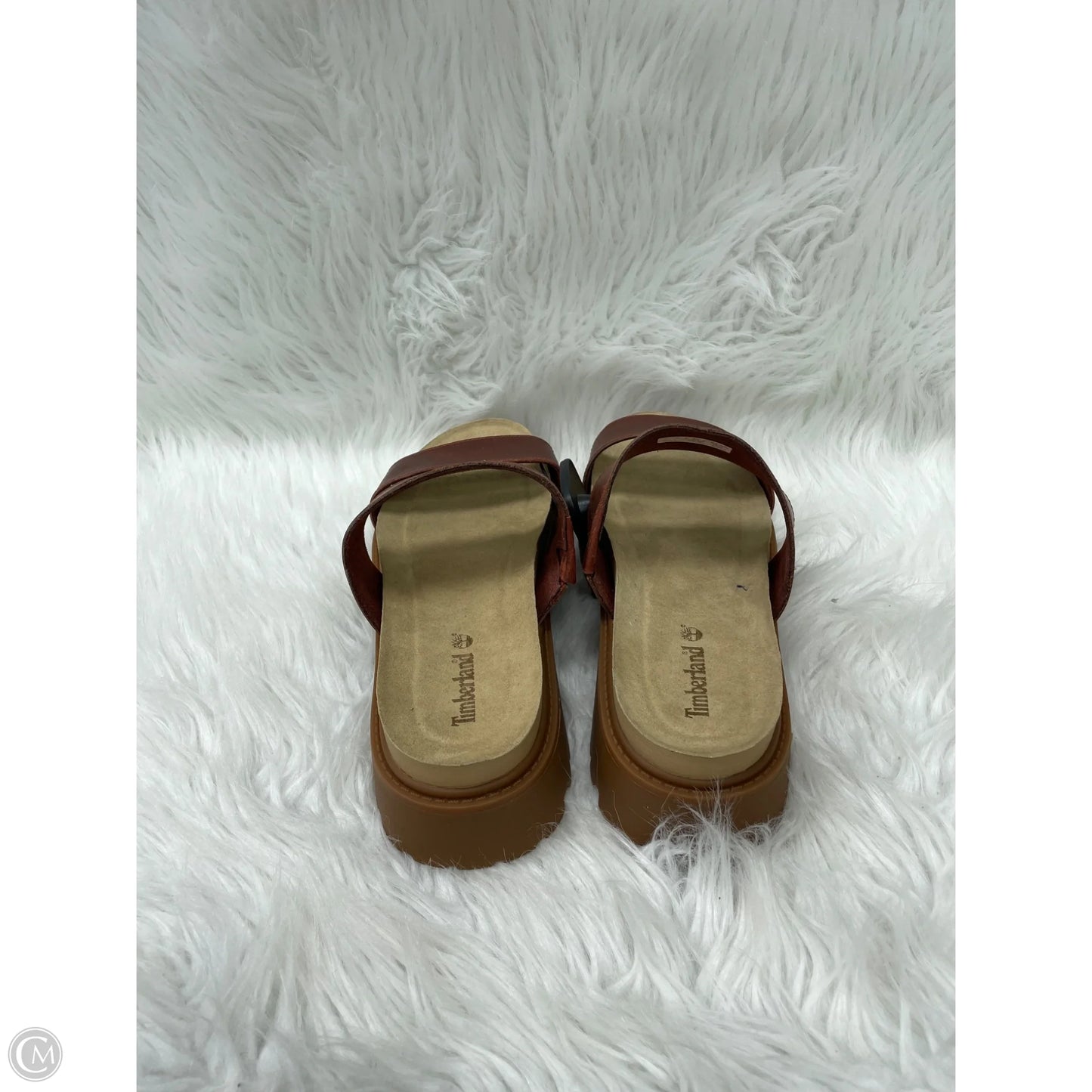 Sandals Flats By Timberland In Red & Tan, Size: 10