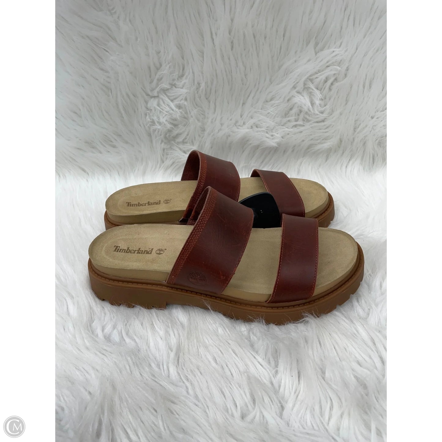 Sandals Flats By Timberland In Red & Tan, Size: 10