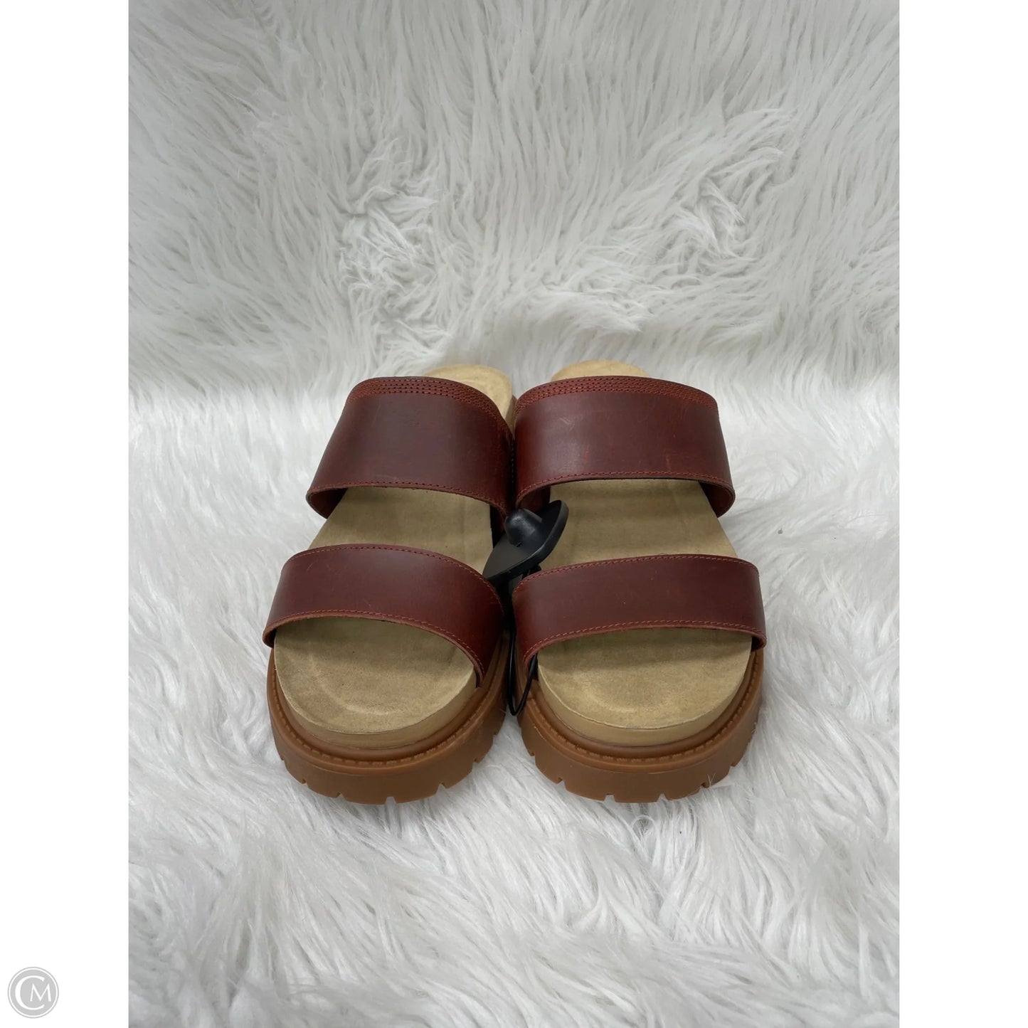 Sandals Flats By Timberland In Red & Tan, Size: 10