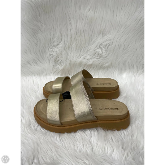 Sandals Flats By Timberland In Gold & Tan, Size: 10