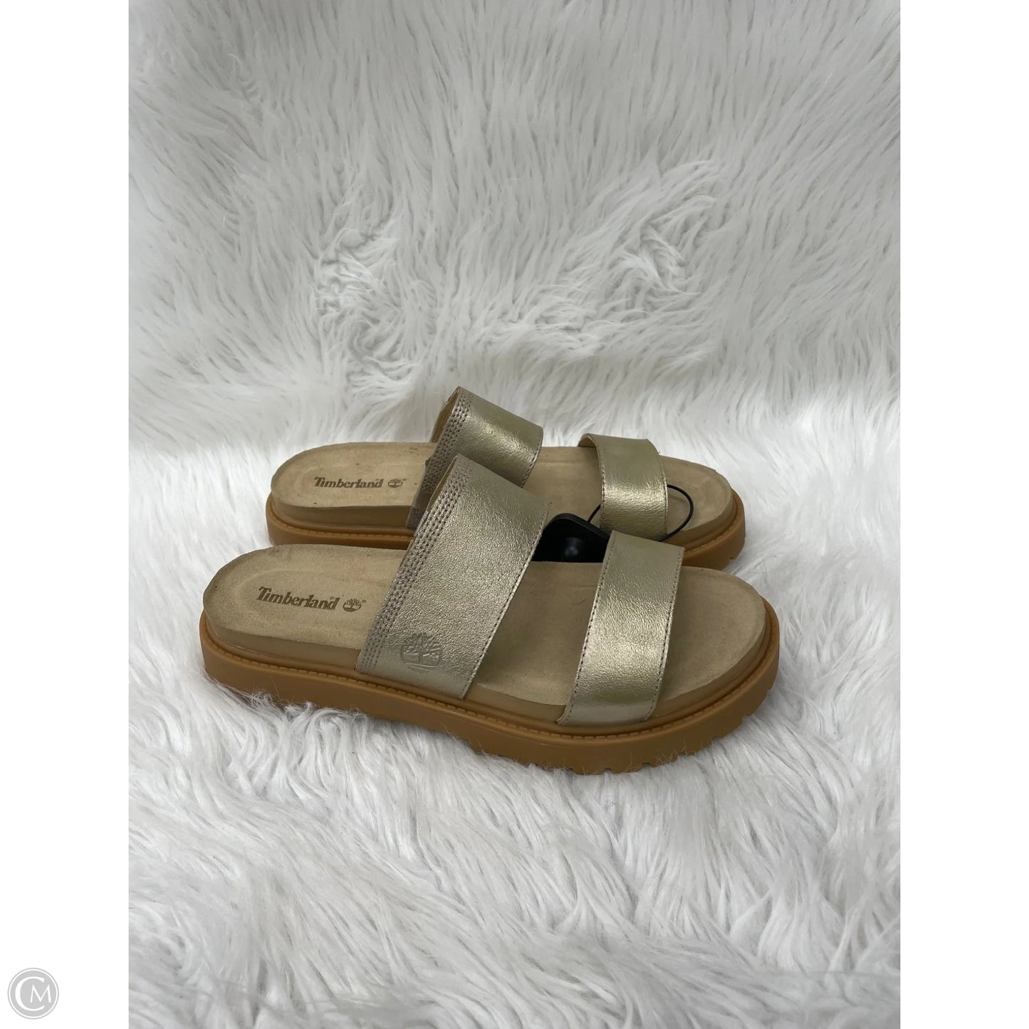 Sandals Flats By Timberland In Gold & Tan, Size: 10