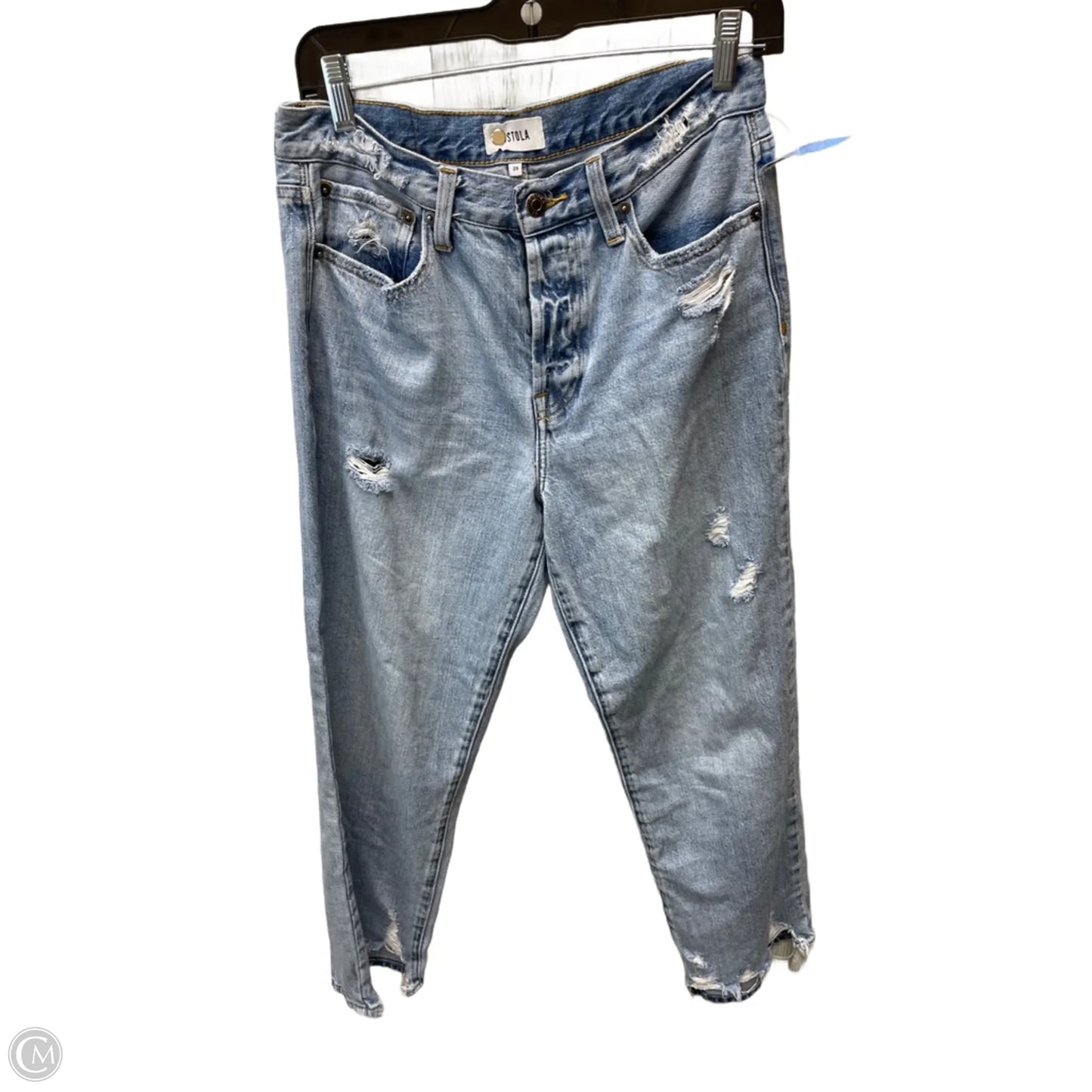 Jeans Cropped By Pistola In Blue Denim, Size: 8