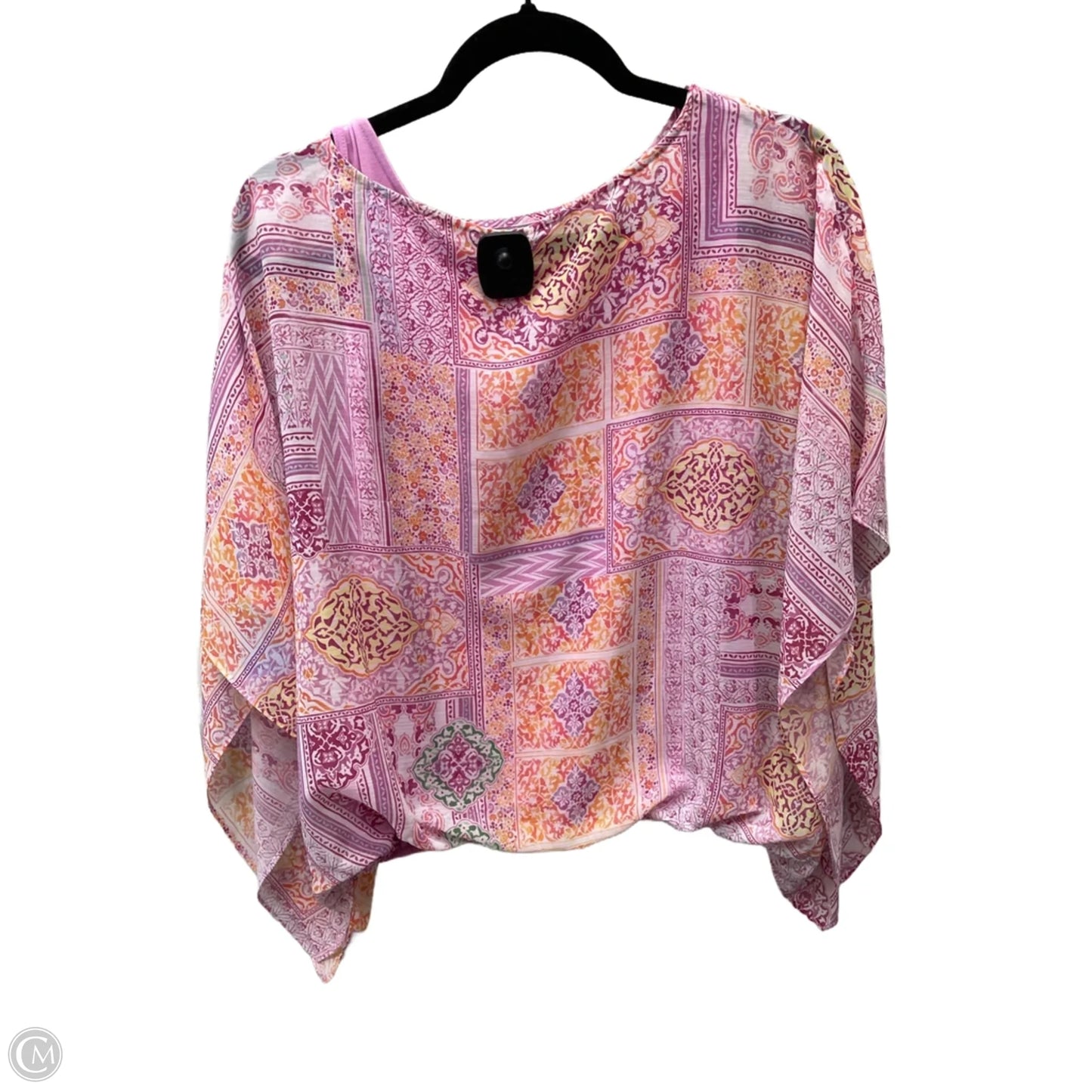 Top Short Sleeve By Chicos In Pink, Size: S