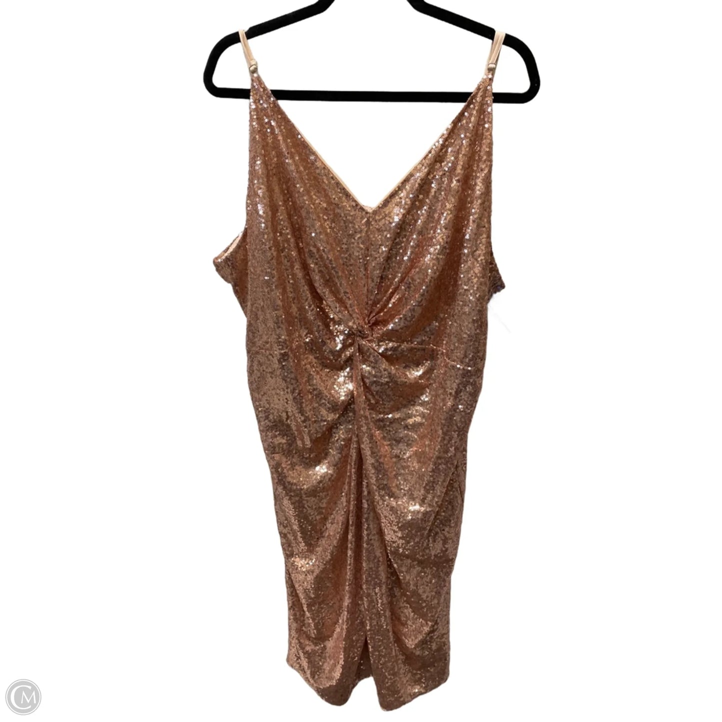 Dress Party Short By Boohoo Boutique In Rose Gold, Size: 3x