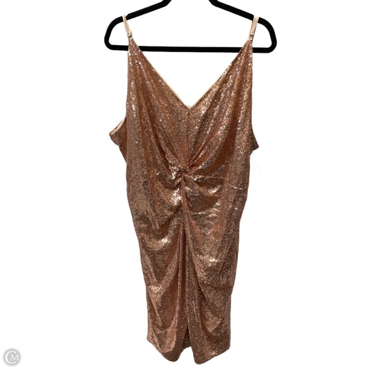 Dress Party Short By Boohoo Boutique In Rose Gold, Size: 3x