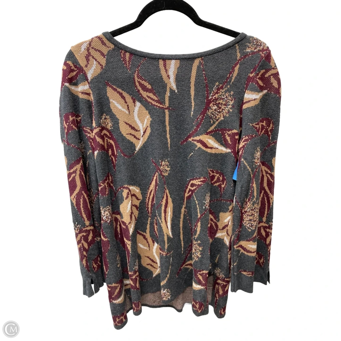 Sweater By Chicos In Grey & Tan, Size: M