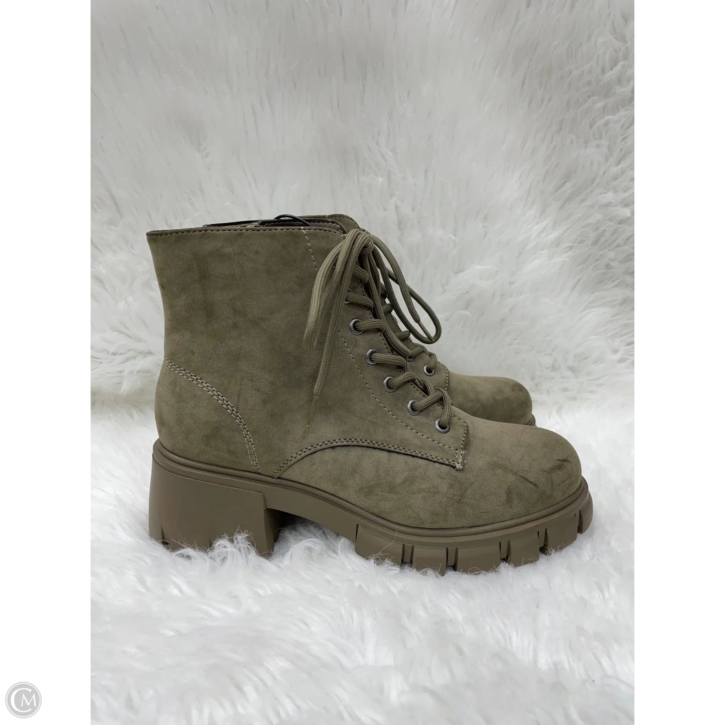Boots Combat By Mia In Green, Size: 9