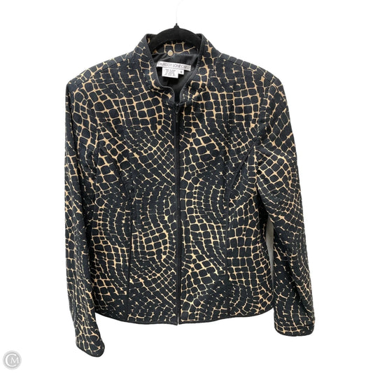 Blazer By Maggy London In Black & Gold, Size: L