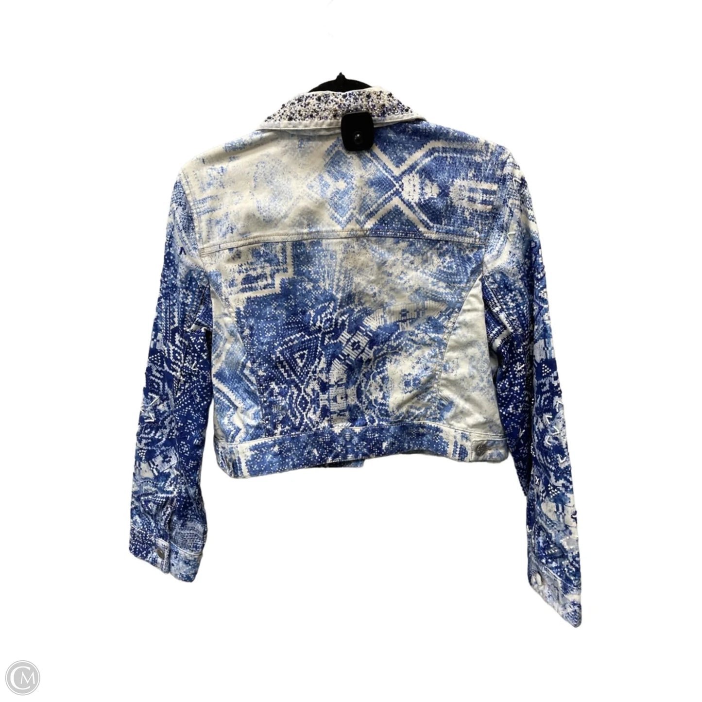 Jacket Other By Chicos In Blue & White, Size: M