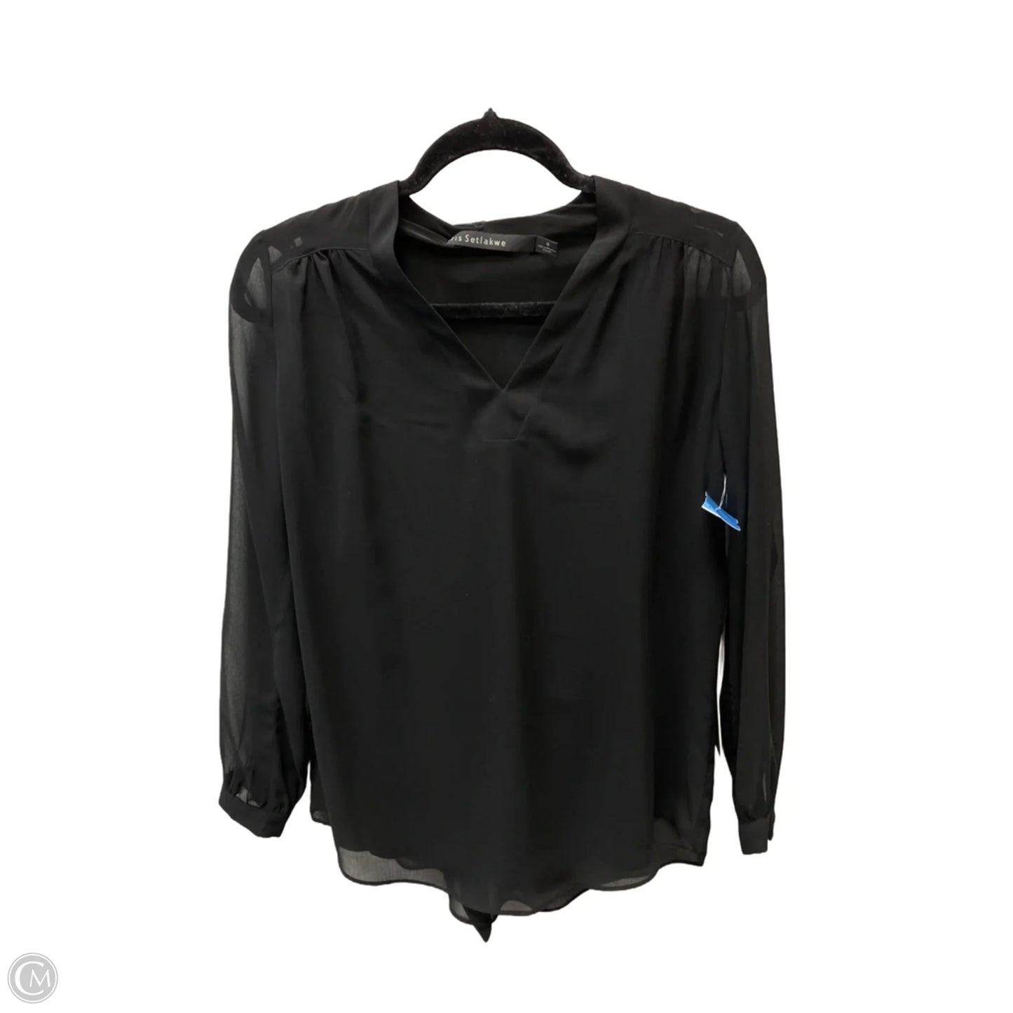 Blouse Long Sleeve By Cmc In Black, Size: Xs