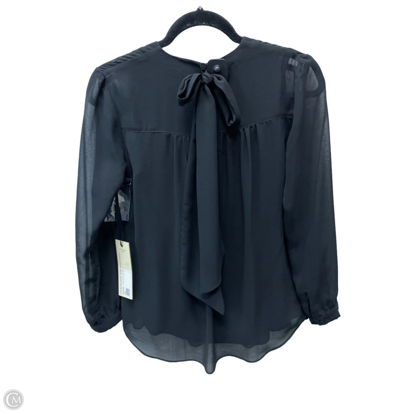 Blouse Long Sleeve By Cmc In Black, Size: Xs