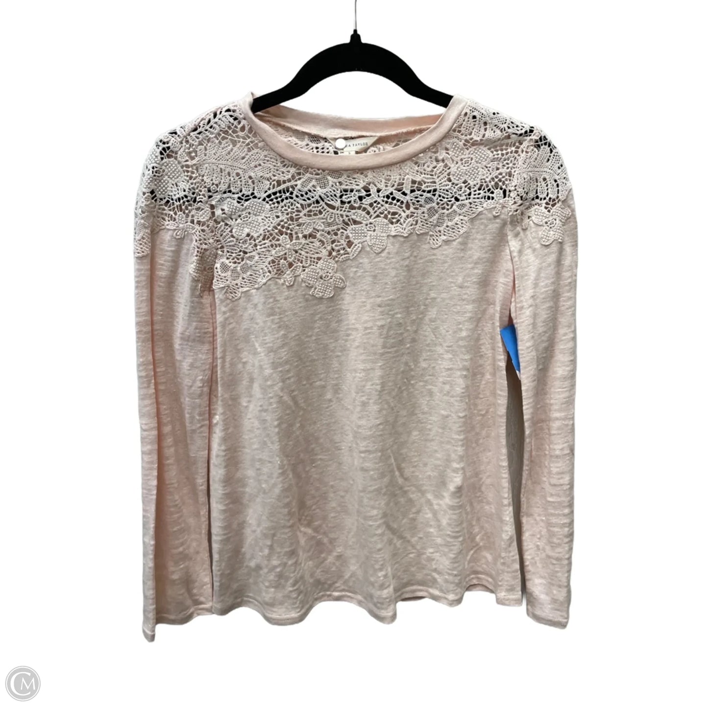 Top Long Sleeve By Rebecca Taylor In Pink, Size: S
