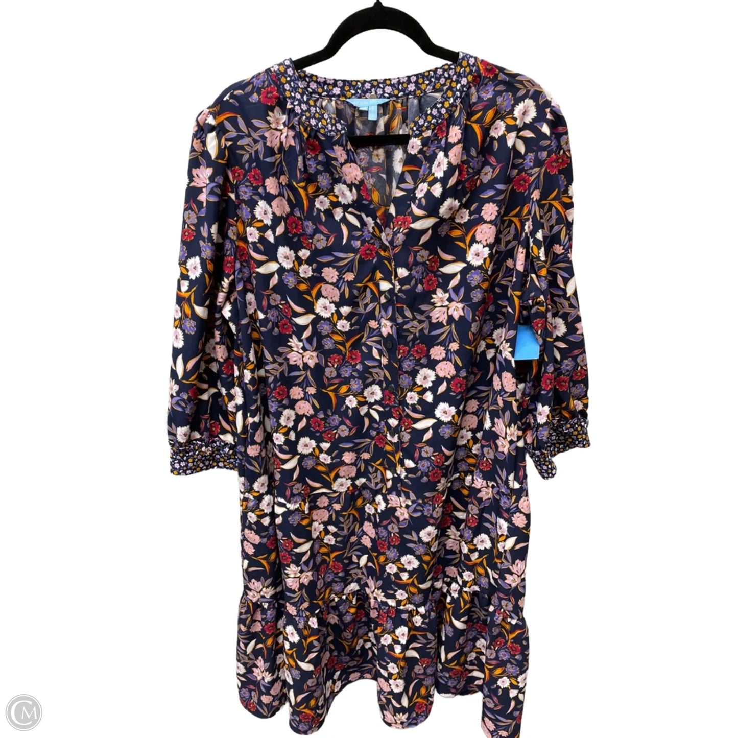 Dress Casual Midi By Draper James In Floral Print, Size: 1x