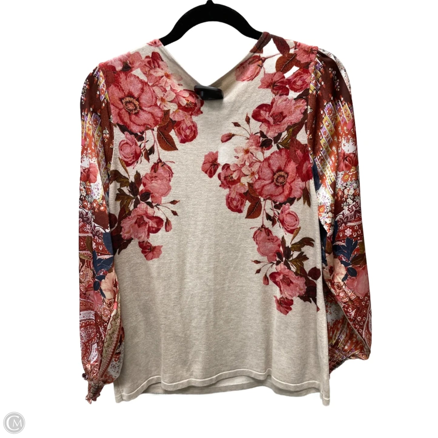 Top Long Sleeve By Chicos In Tan, Size: M