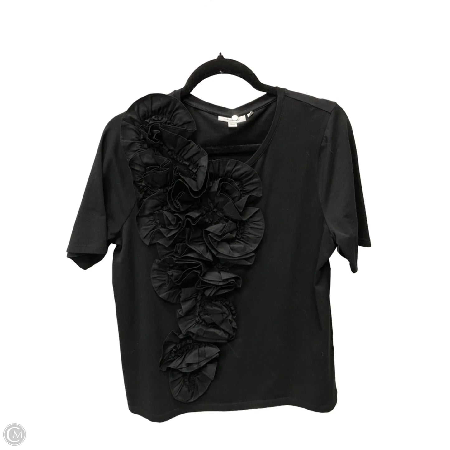 Top Short Sleeve By Chicos In Black, Size: M