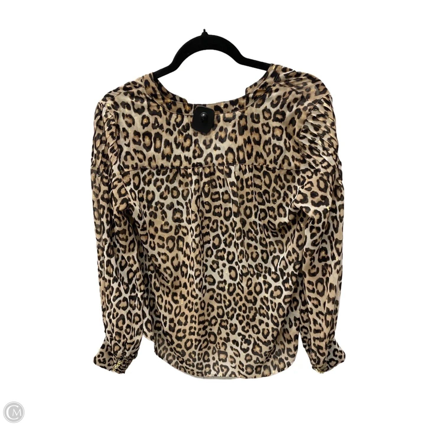 Blouse Long Sleeve By Chicos In Animal Print, Size: S