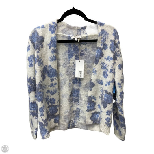 Sweater Cardigan By Bartolini In Blue & White, Size: S