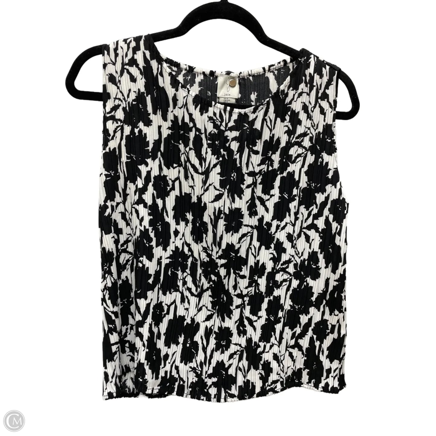 Top Sleeveless By Joie In Black & White, Size: S