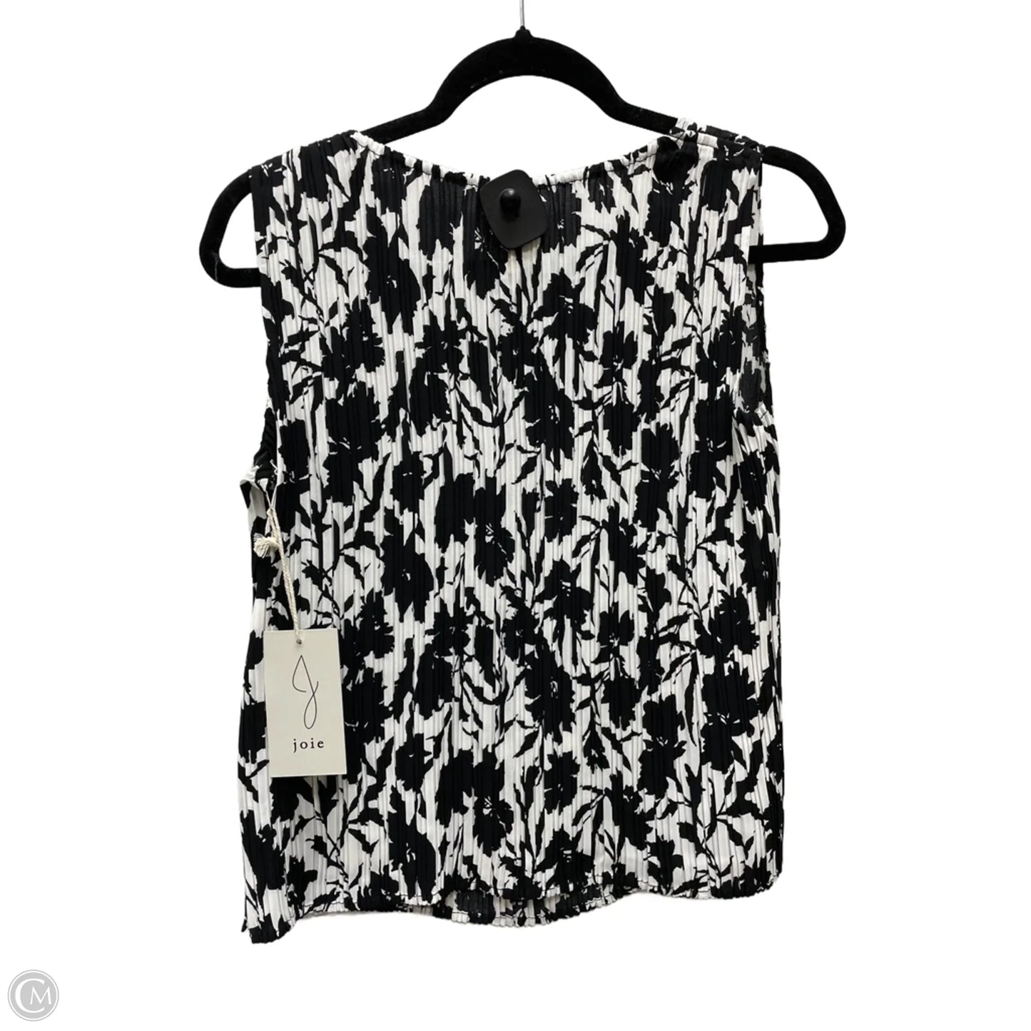 Top Sleeveless By Joie In Black & White, Size: S