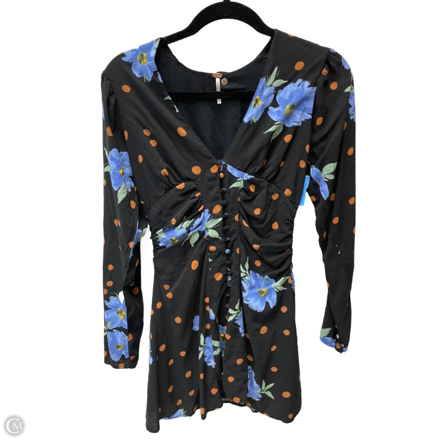 Dress Casual Short By Free People In Black & Blue, Size: Xs