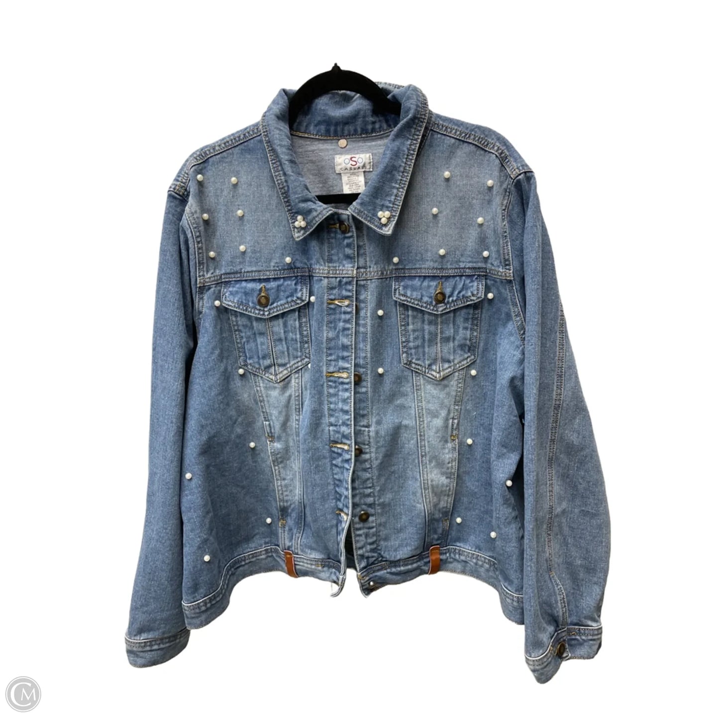 Jacket Denim By Clothes Mentor In Blue Denim, Size: 3x