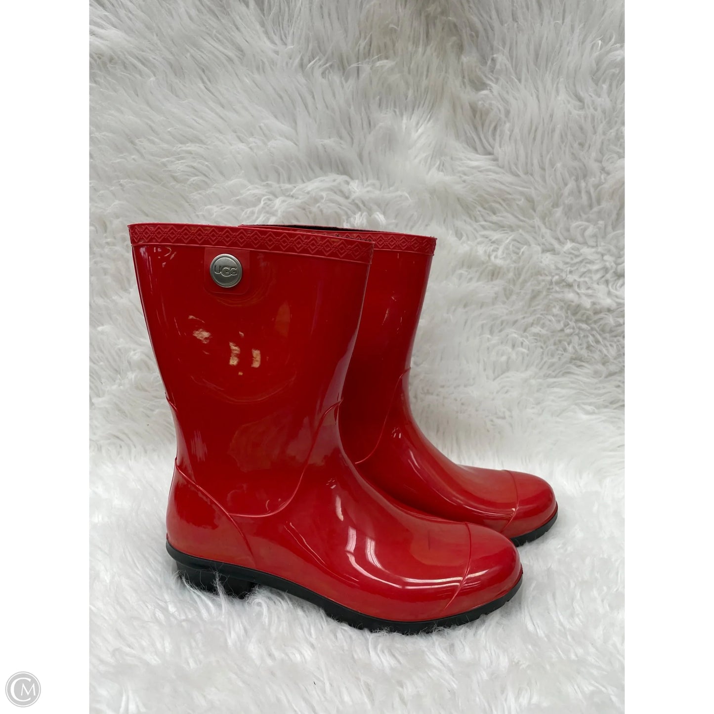 Boots Designer By Ugg In Red, Size: 9