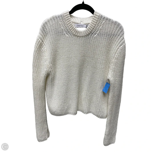 Sweater By Calvin Klein In Cream, Size: M