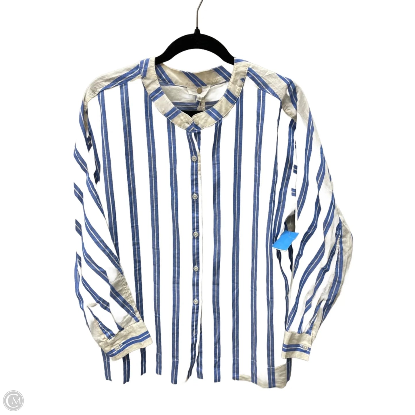 Top Long Sleeve By Lou And Grey In Striped Pattern, Size: S