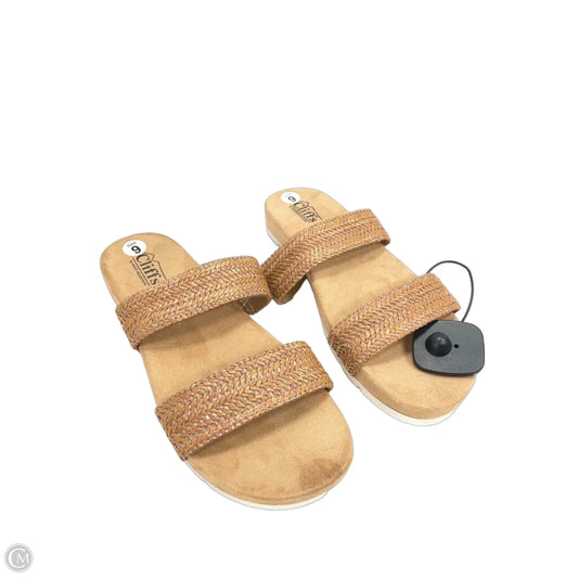Sandals Flats By Cliffs By White Mountain In Tan, Size: 9