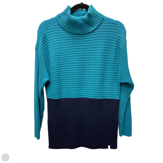 Top Long Sleeve By Talbots In Blue & Green, Size: M