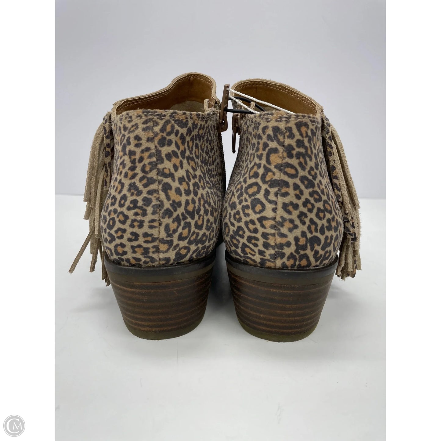 Boots Ankle Heels By Lucky Brand In Animal Print, Size: 9