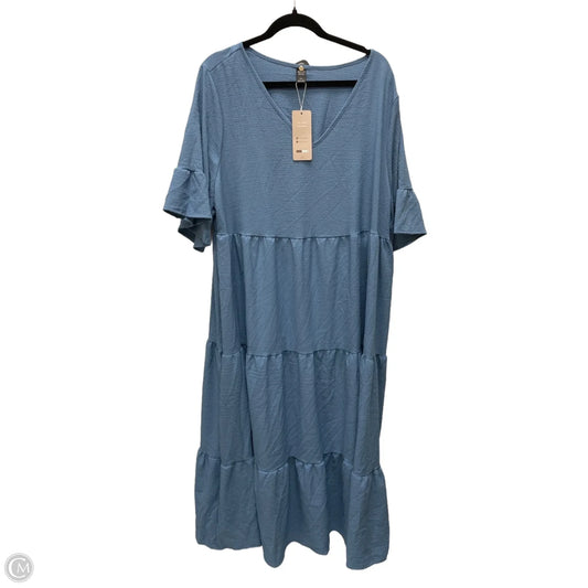 Dress Casual Midi By Emery Rose In Blue, Size: 3x