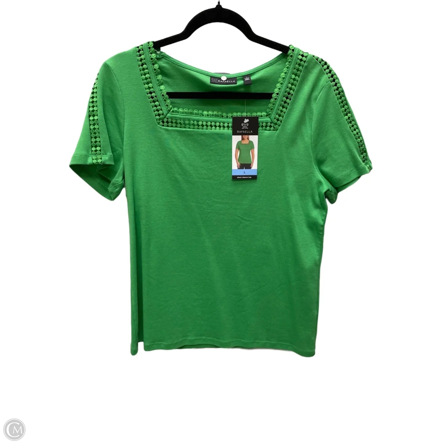Top Short Sleeve By Rafaella In Green, Size: L