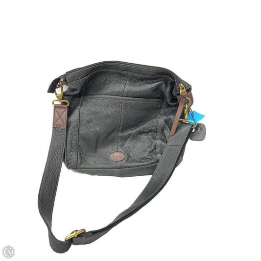 Handbag Leather By Fossil, Size: Medium