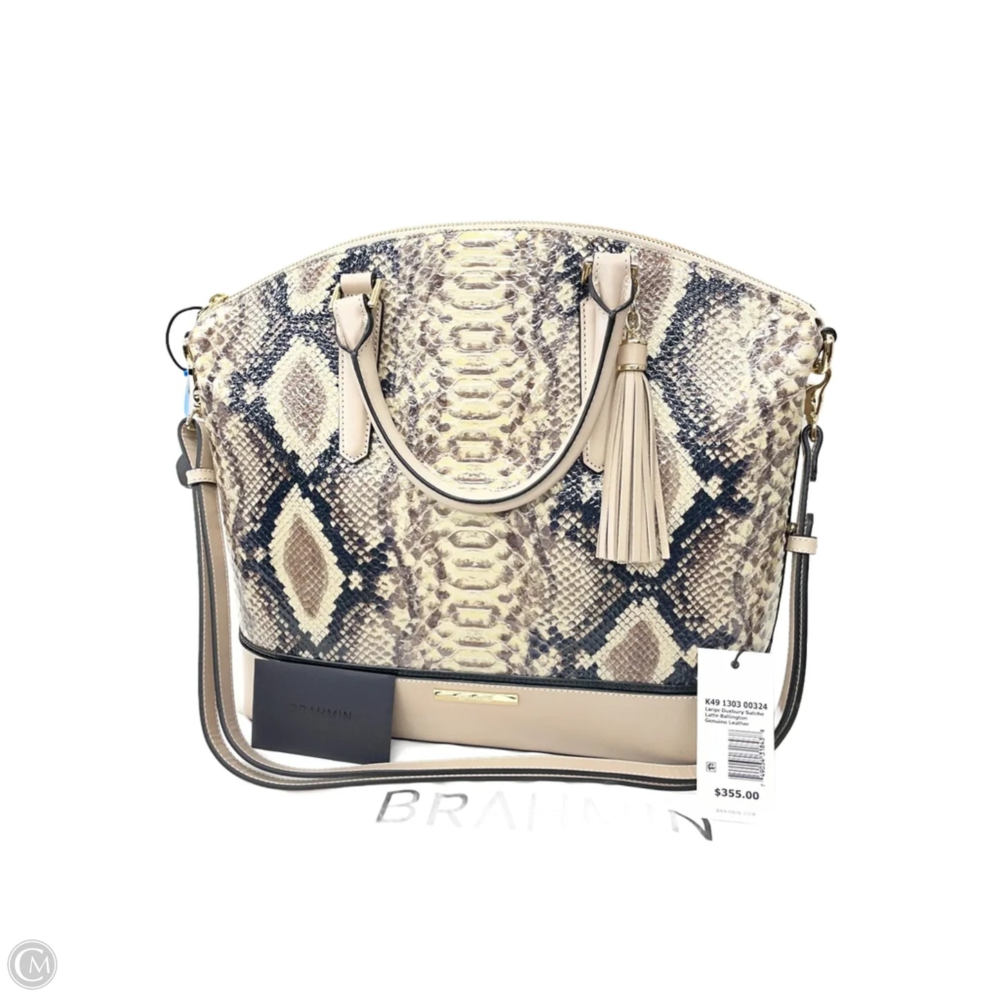 Handbag Designer By Brahmin, Size: Large