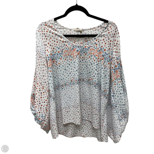 Top Long Sleeve By Sweet Lovely In Floral Print, Size: L