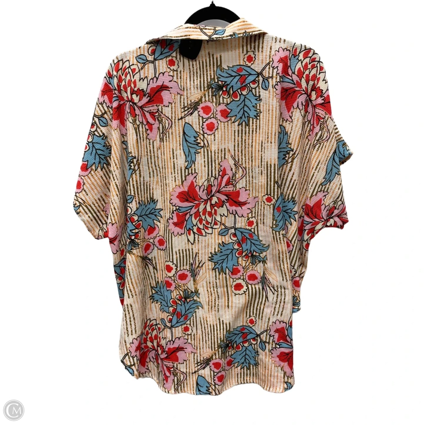 Top Short Sleeve By Cupshe In Floral Print, Size: L