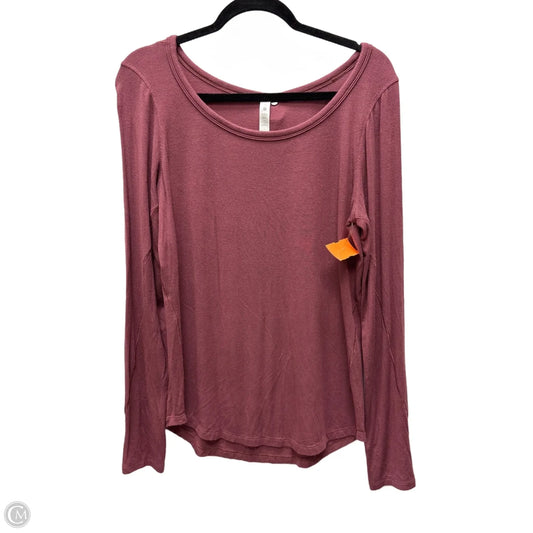 Athletic Top Long Sleeve Crewneck By Lululemon In Mauve, Size: L
