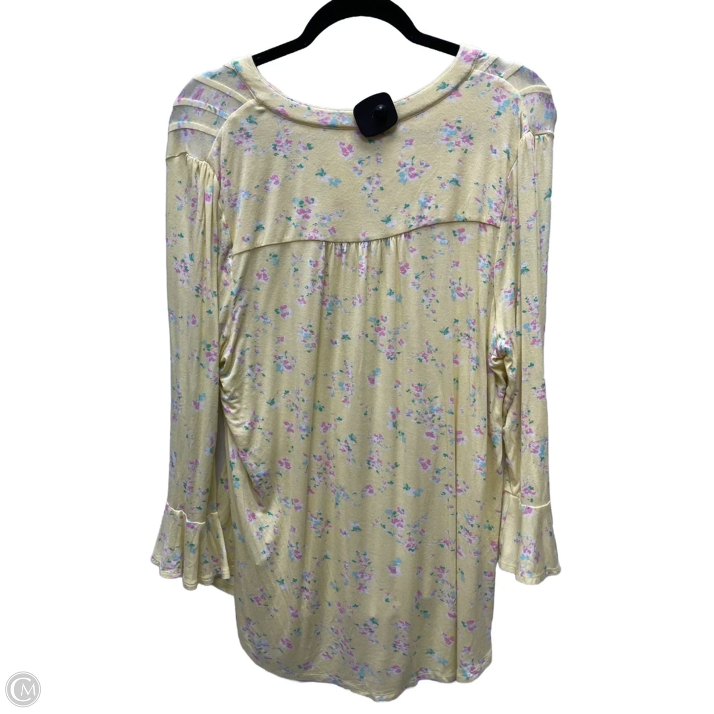 Top 3/4 Sleeve By Kim Rogers In Floral Print, Size: Xl