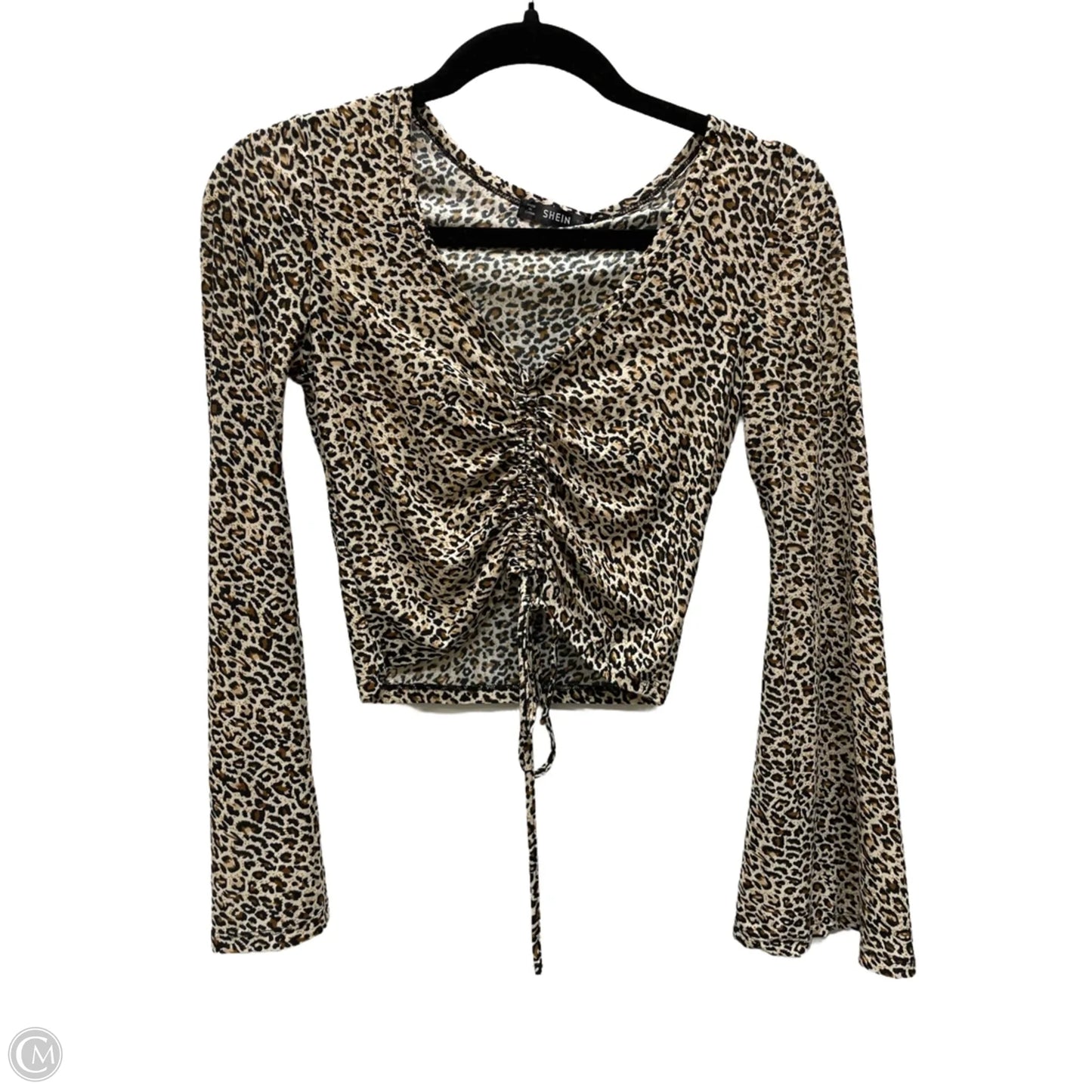 Top Long Sleeve By Shein In Animal Print, Size: Xs