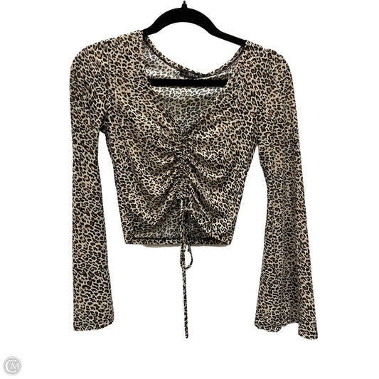 Top Long Sleeve By Shein In Animal Print, Size: Xs