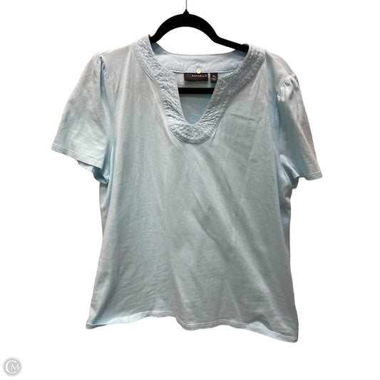 Top Short Sleeve By Rafaella In Blue, Size: Xl