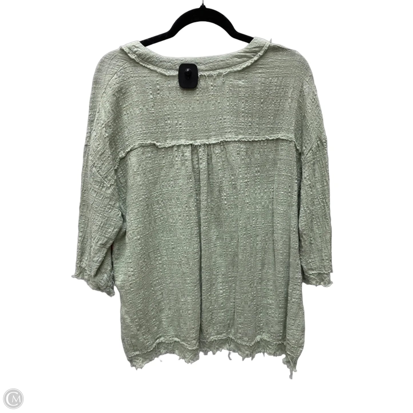 Top 3/4 Sleeve By La Miel In Green, Size: S