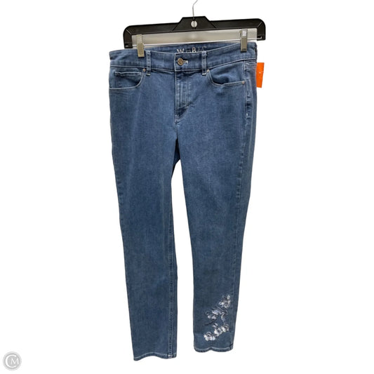 Jeans Straight By White House Black Market In Blue Denim, Size: 4