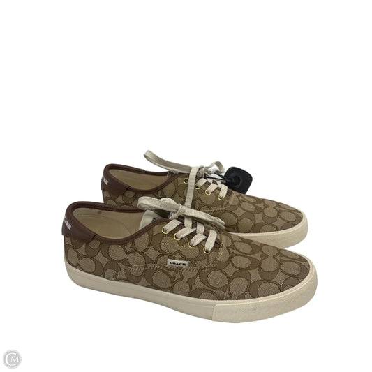 Shoes Designer By Coach In Tan & White, Size: 9.5