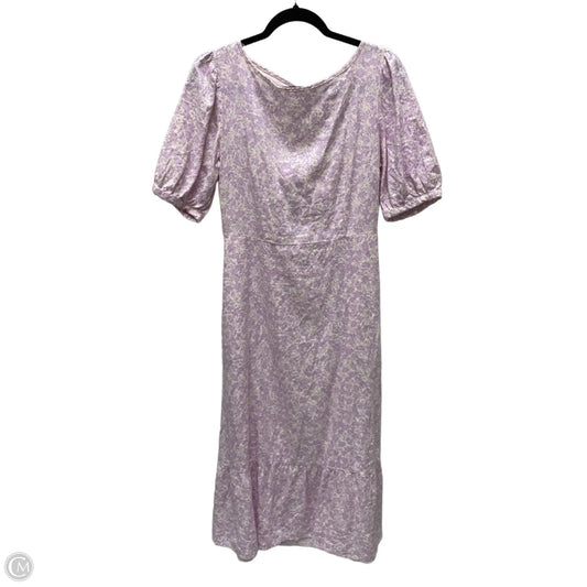 Dress Casual Midi By Who What Wear In Purple, Size: S